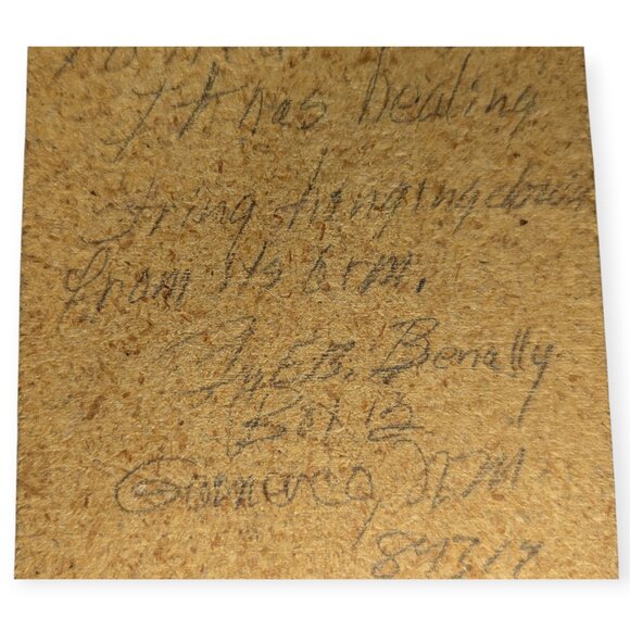 Native American Sand Art Painting "Healing God" Signed 3" x 6" New Mexico - Picture 6 of 14